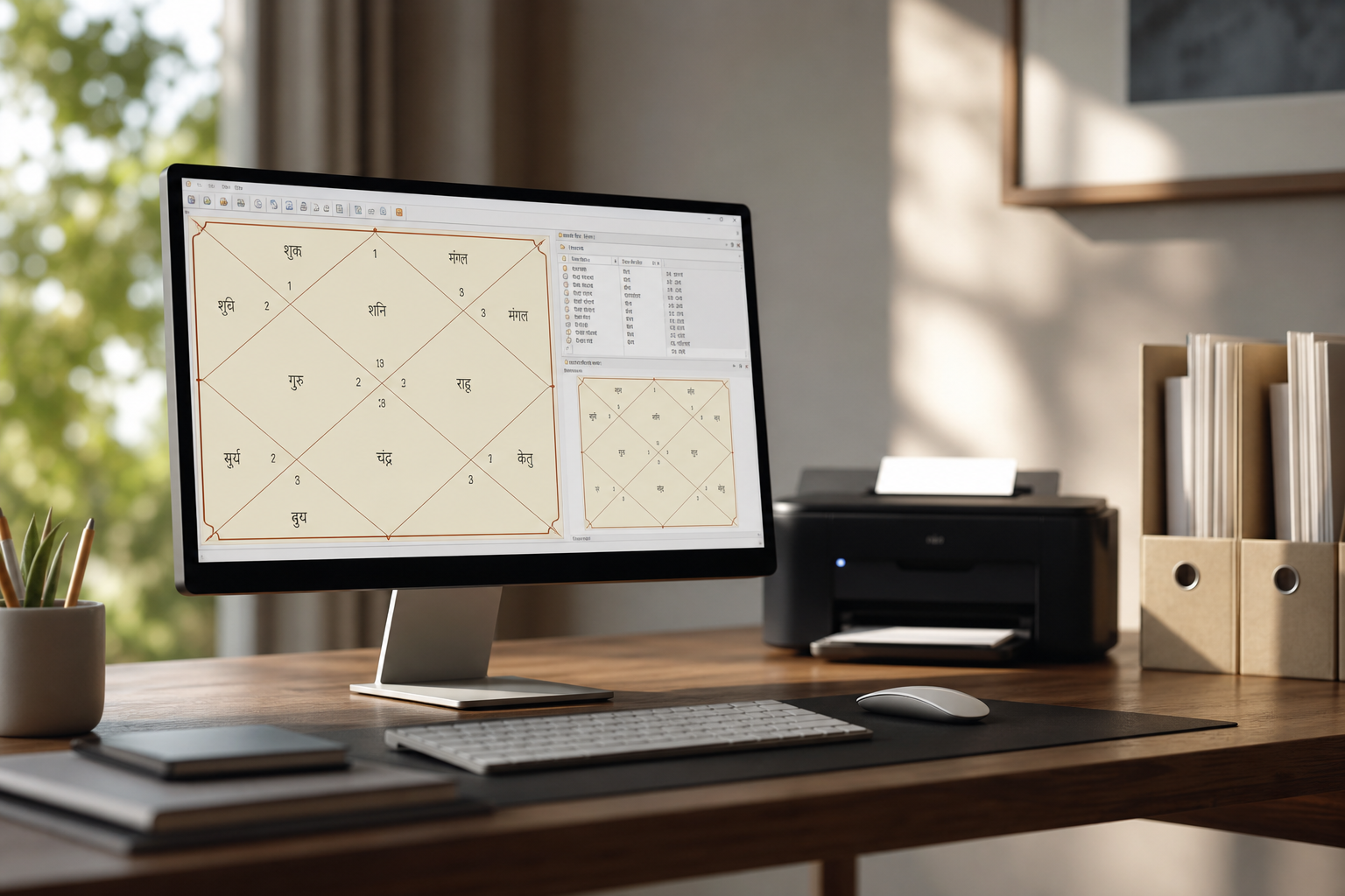desktop kundli workflow illustration