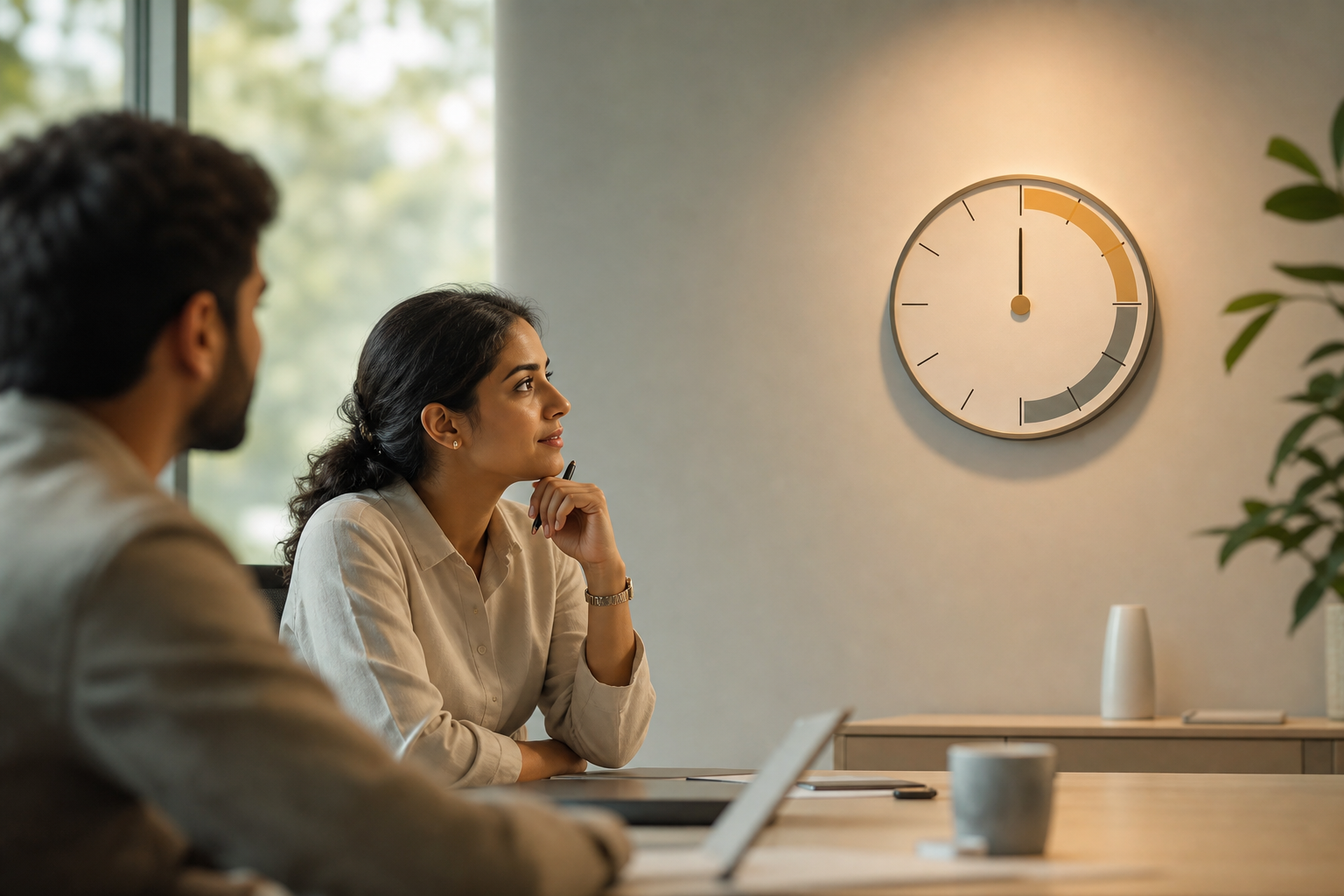 career timing conversation illustration