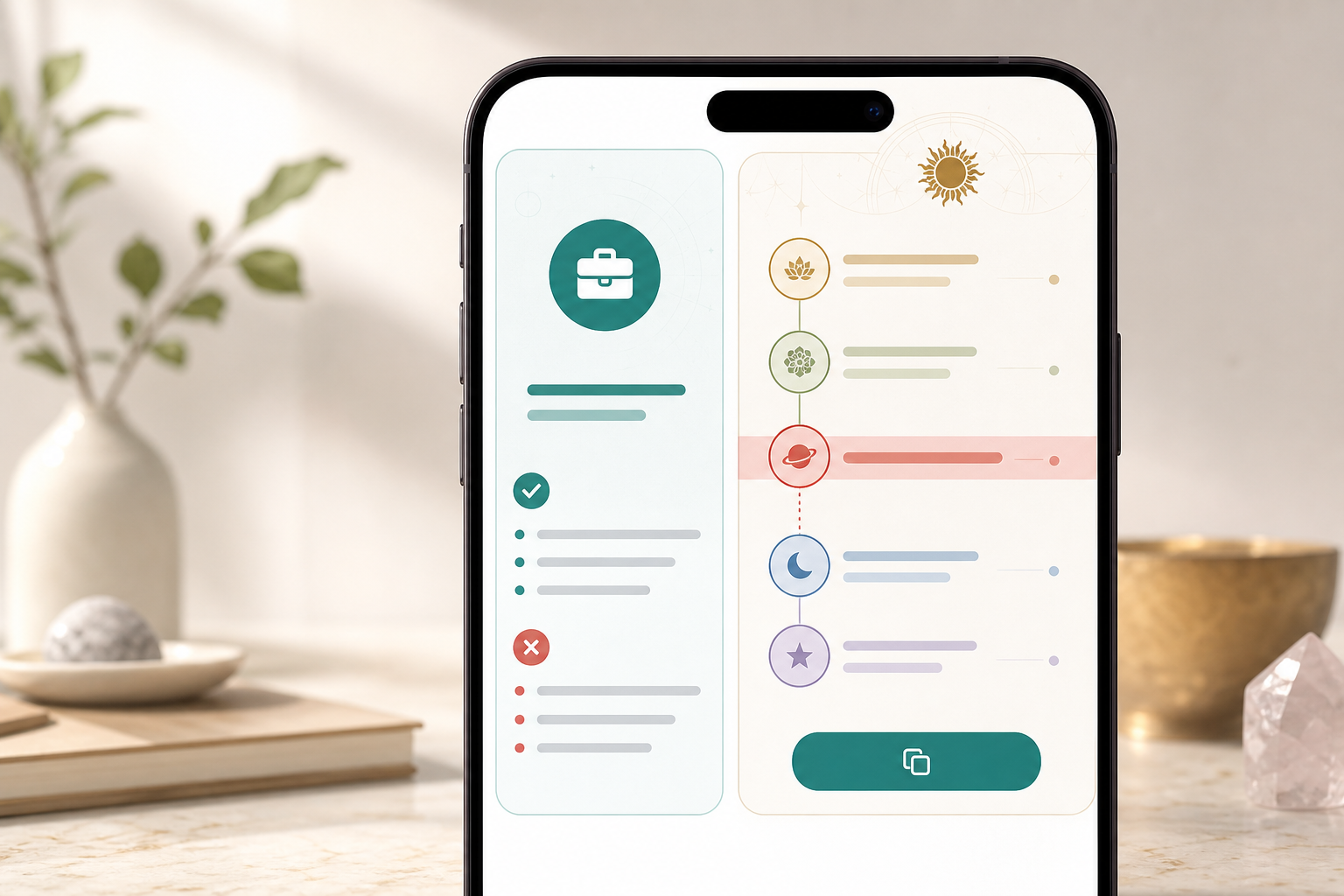 horoscope+panchang combo screen