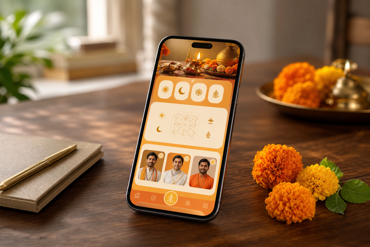 online pooja booking in Hindi, step-by-step flow