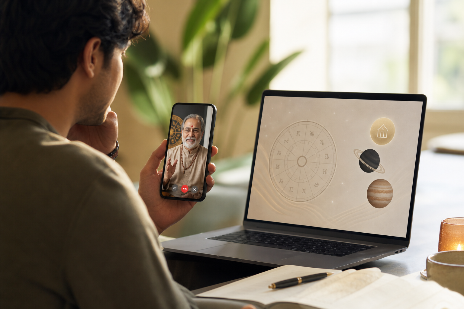 best live chat and call with astrologer career flowchart