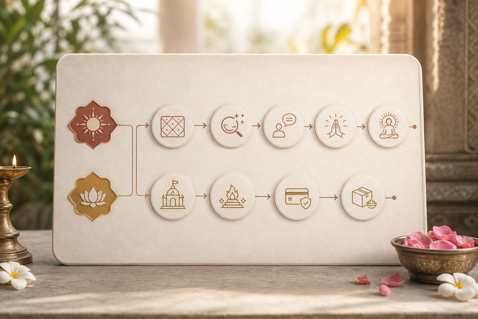 comparison workflow for booking and consultation