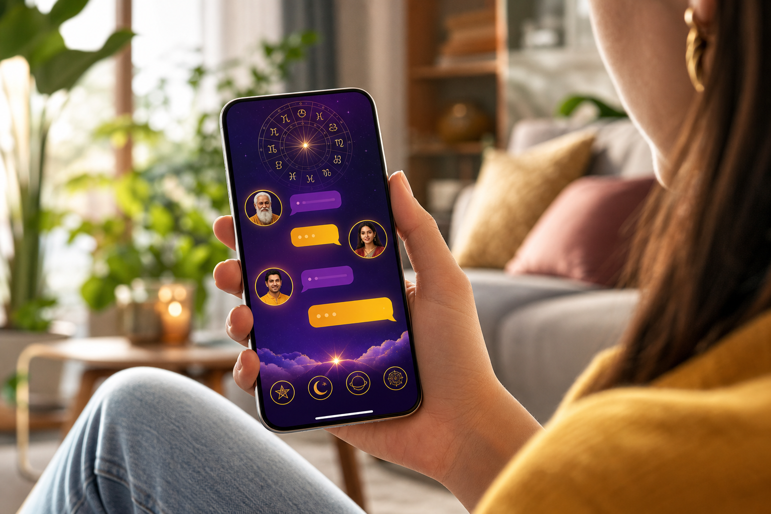 Astrolive chat vs call pricing and language badges